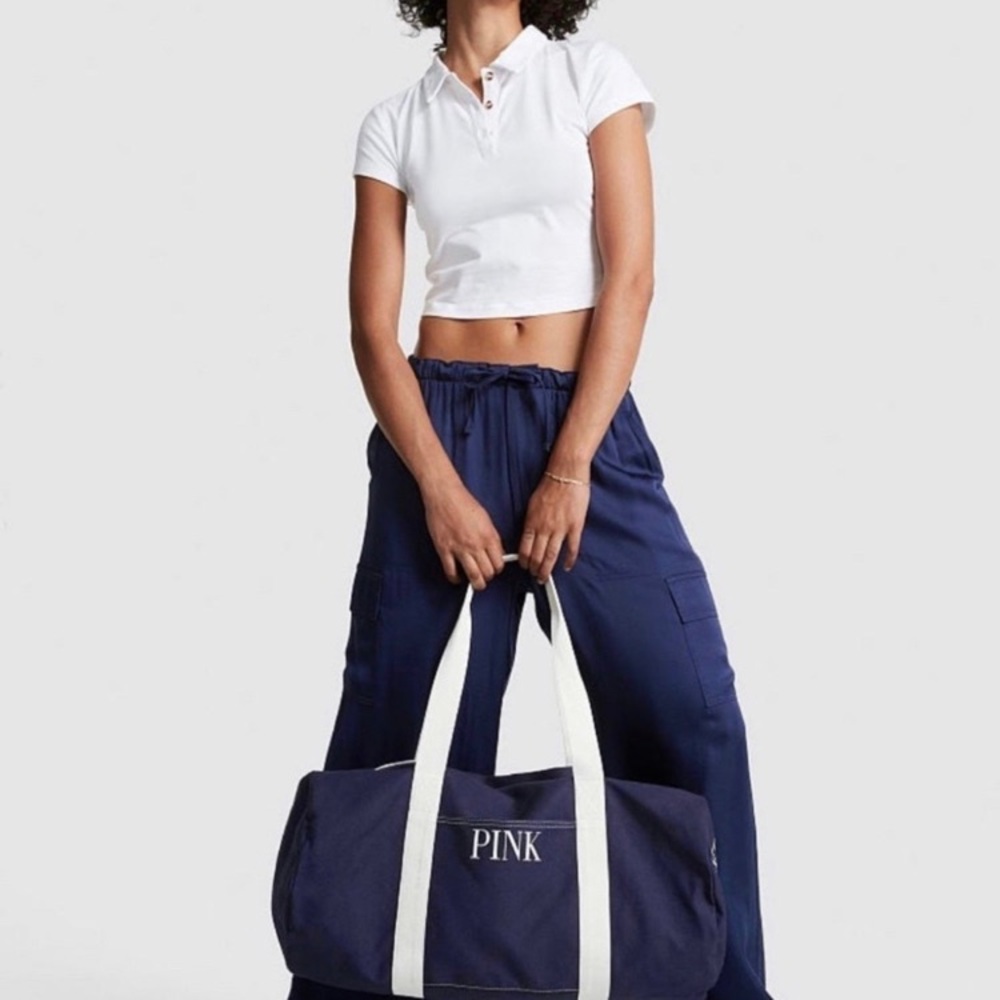 PINK Victoria's Secret Dark Blue Travel Bag